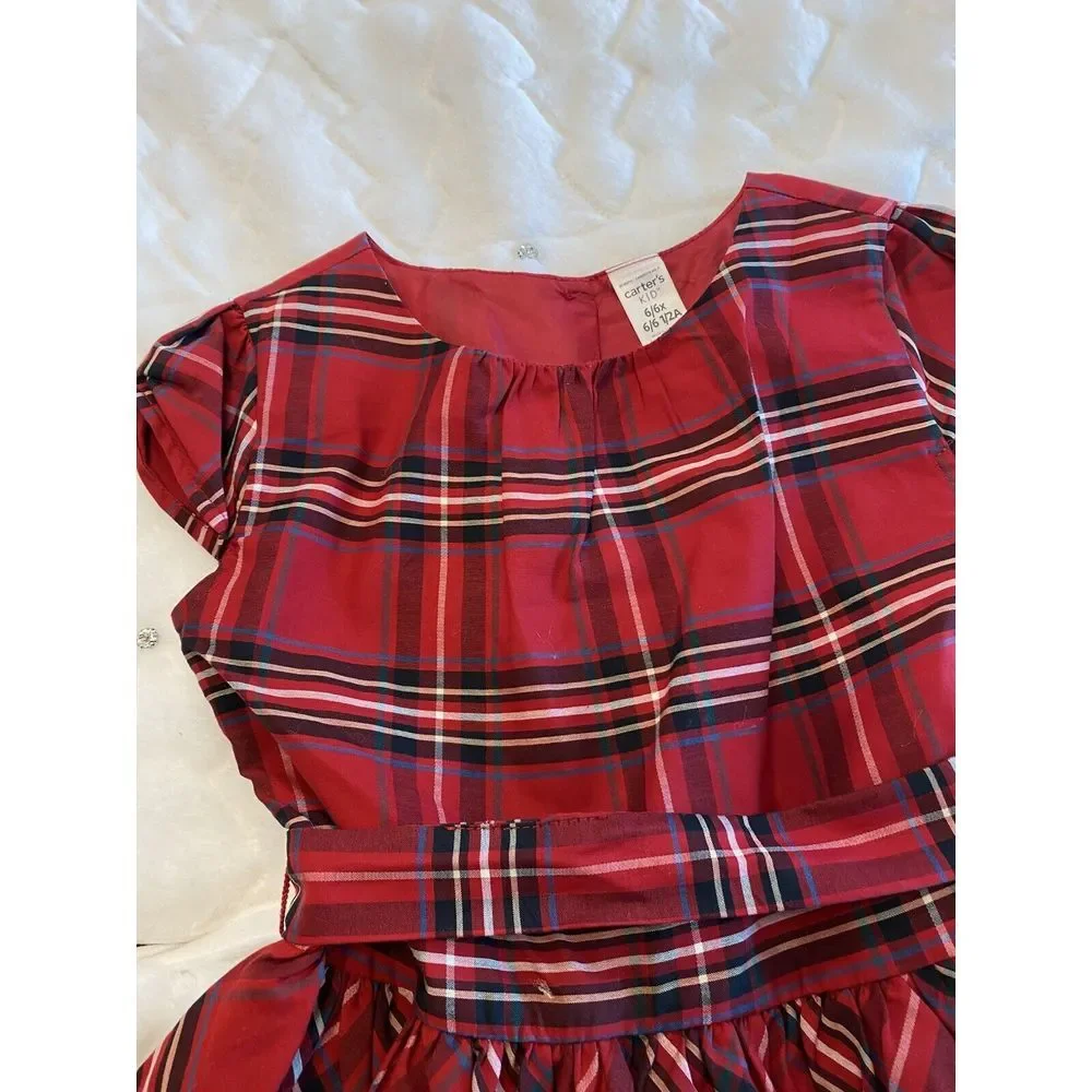 Carter's Red Plaid Holiday Dress